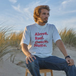 T-shirt blanc/rose "Almost"