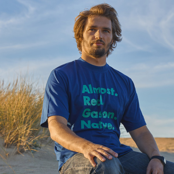 T-shirt marine/vert "Almost"