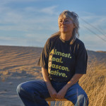 T-shirt anthracite/jaune "Almost"