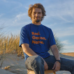 T-shirt marine/orange "Real"