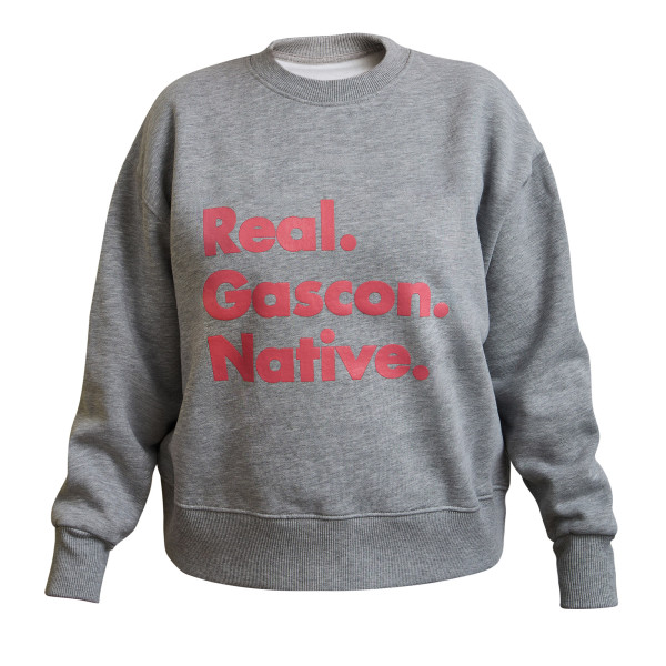 Sweat-shirt gris/rose "Real"