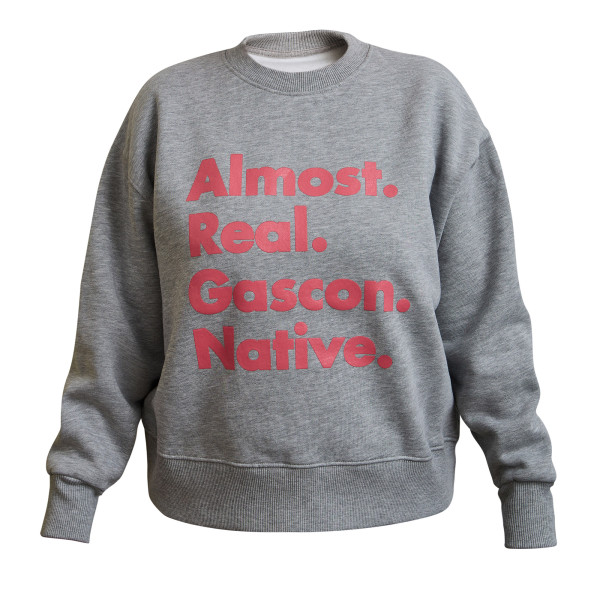 Sweat-shirt gris/rose "Almost"