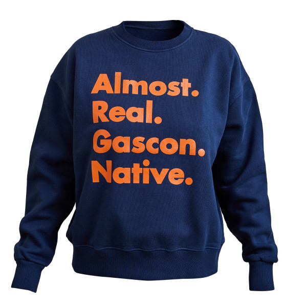 Sweat-shirt marine/orange "Almost"