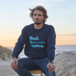 Sweat-shirt marine/bleu "Real"