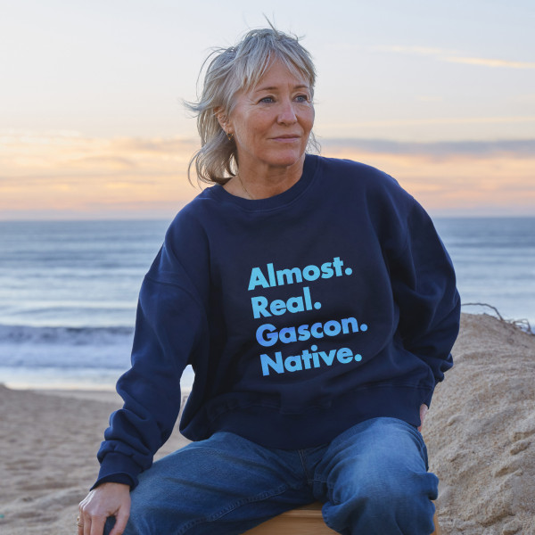 Sweat-shirt marine/bleu "Almost"