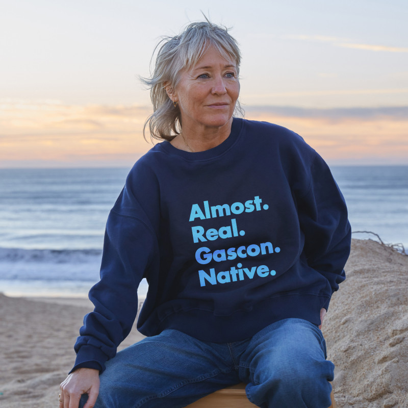 Sweat-shirt marine/bleu "Almost"