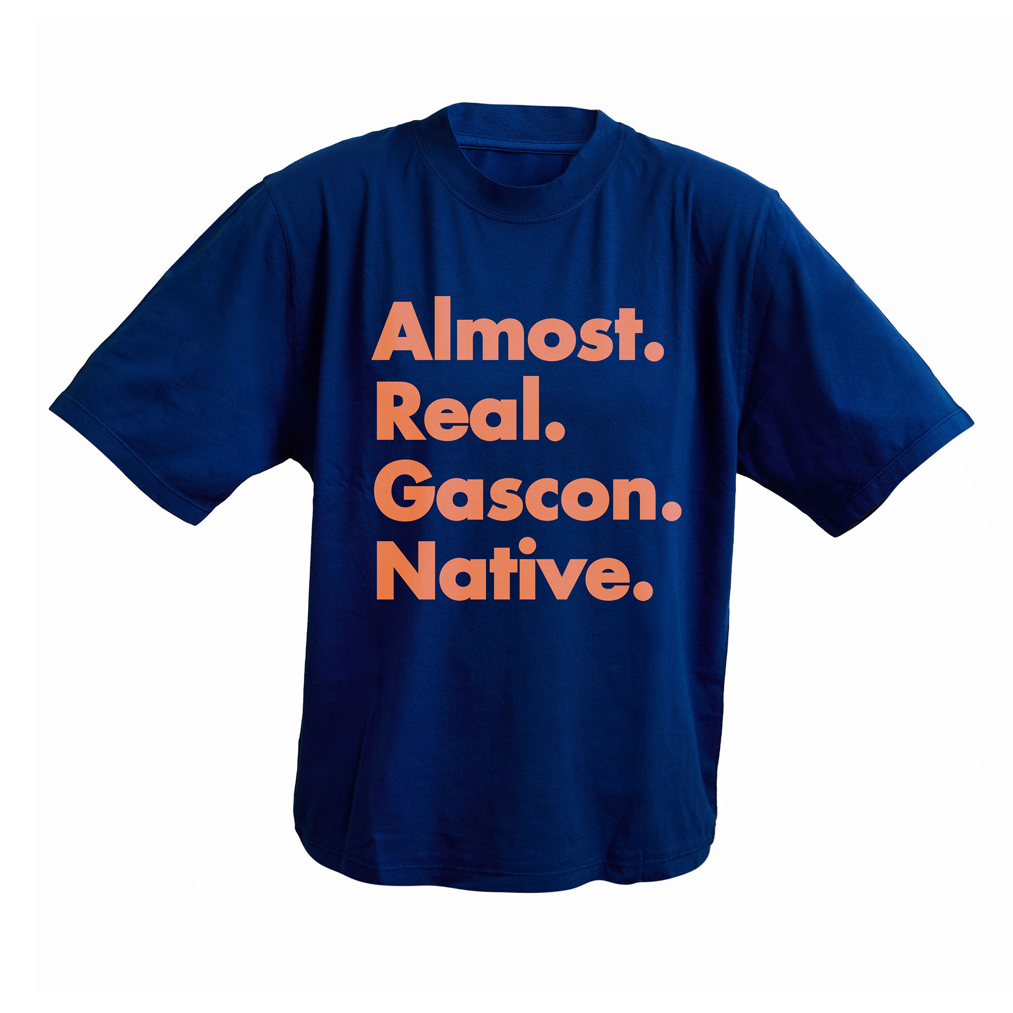 T-shirt Marine /orange "Almost"