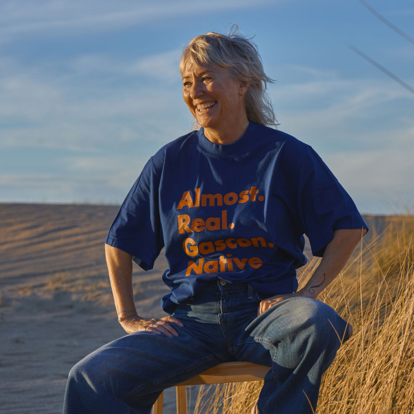 T-shirt Marine /orange "Almost"