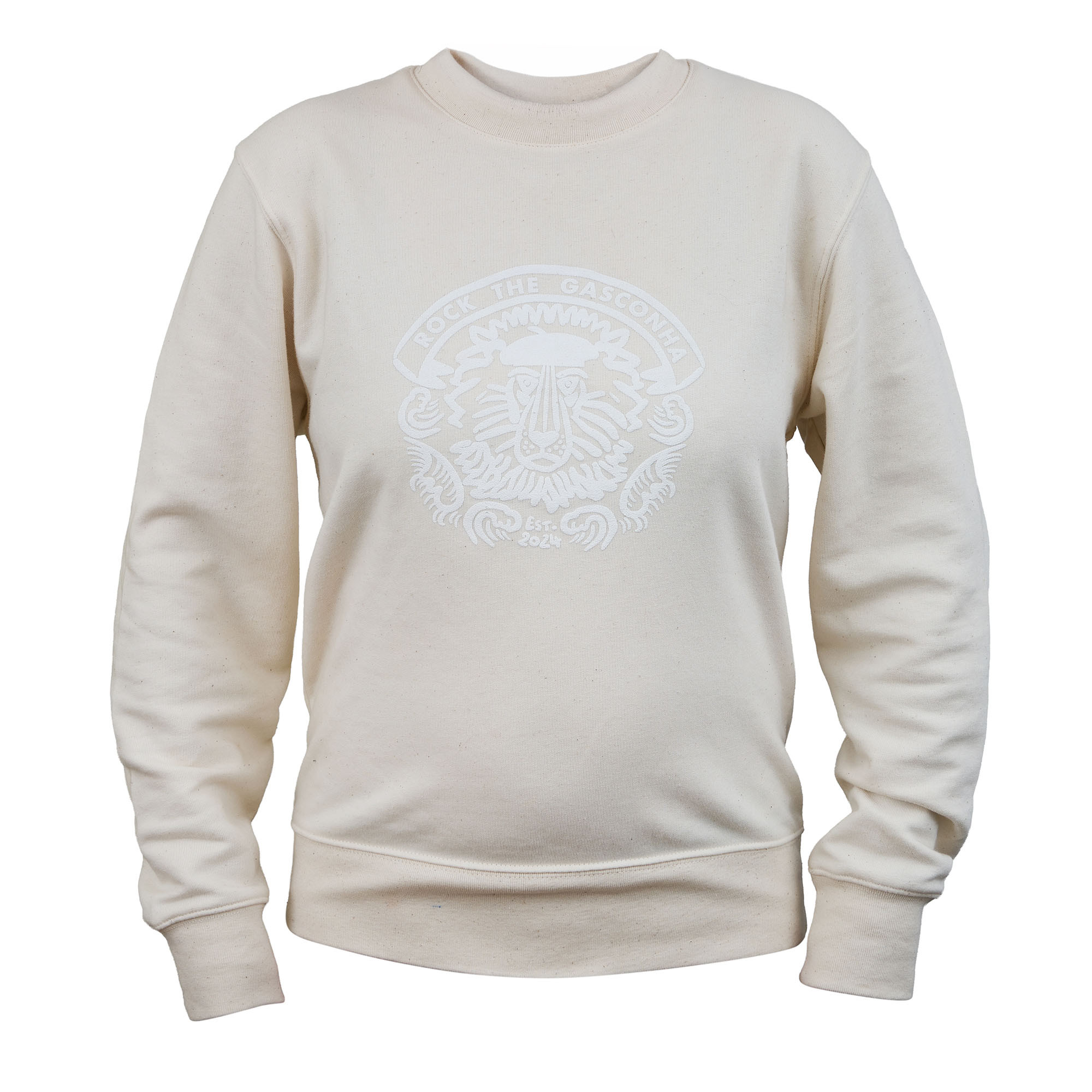 Sweat-shirt Lion blanc naturel